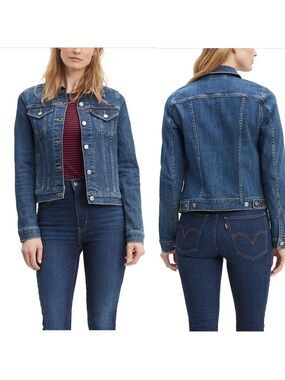 Levi's blue denim jean jacket Sz S